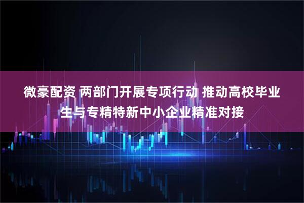微豪配资 两部门开展专项行动 推动高校毕业生与专精特新中小企业精准对接