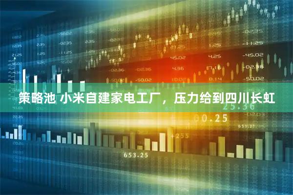 策略池 小米自建家电工厂，压力给到四川长虹