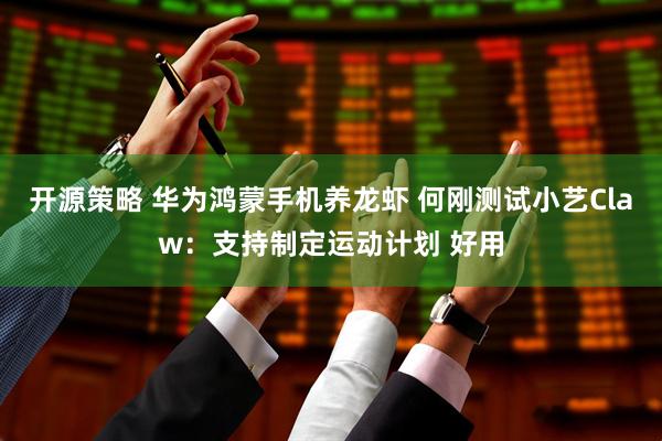 开源策略 华为鸿蒙手机养龙虾 何刚测试小艺Claw：支持制定运动计划 好用